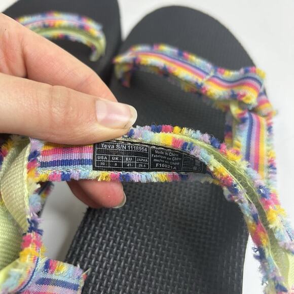 Teva Sandals Women's 10 Midform Universal Fray Frazier Multicolor 1118954 Shoe - Picture 6 of 8